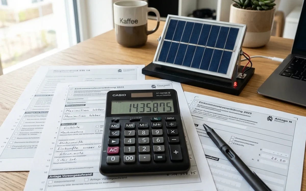 PV-Anlage Steuer 2026: Kleinunternehmerregelung, EÜR & Umsatzsteuer-Befreiung