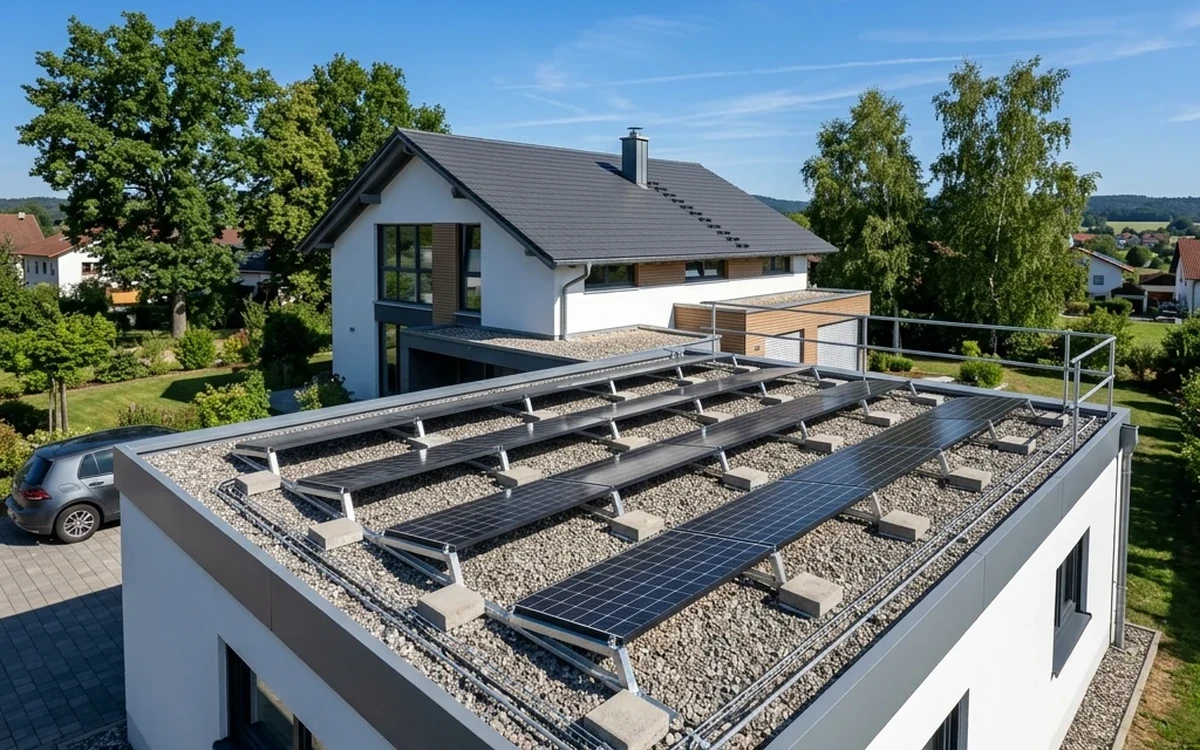Solaranlage auf Garage & Carport: Windlast, Ballastierung & Kabelführung