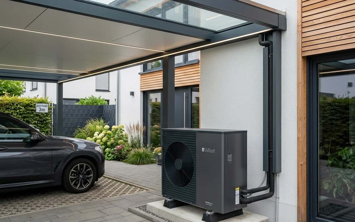 Wärmepumpe Außenaufstellung: Carport, Schallschutz & Genehmigung 2026